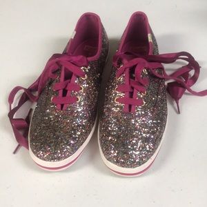 Kate Spade Keds Pink Multi-Colored Glitter Shoes